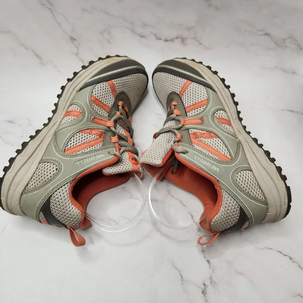 Merrell Moab 3 Hiking Shoes Tan Coral Outdoors Camping Low Top Women's 9